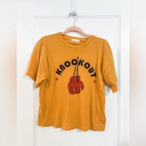 Knockout Cropped Graphic Tee Size M